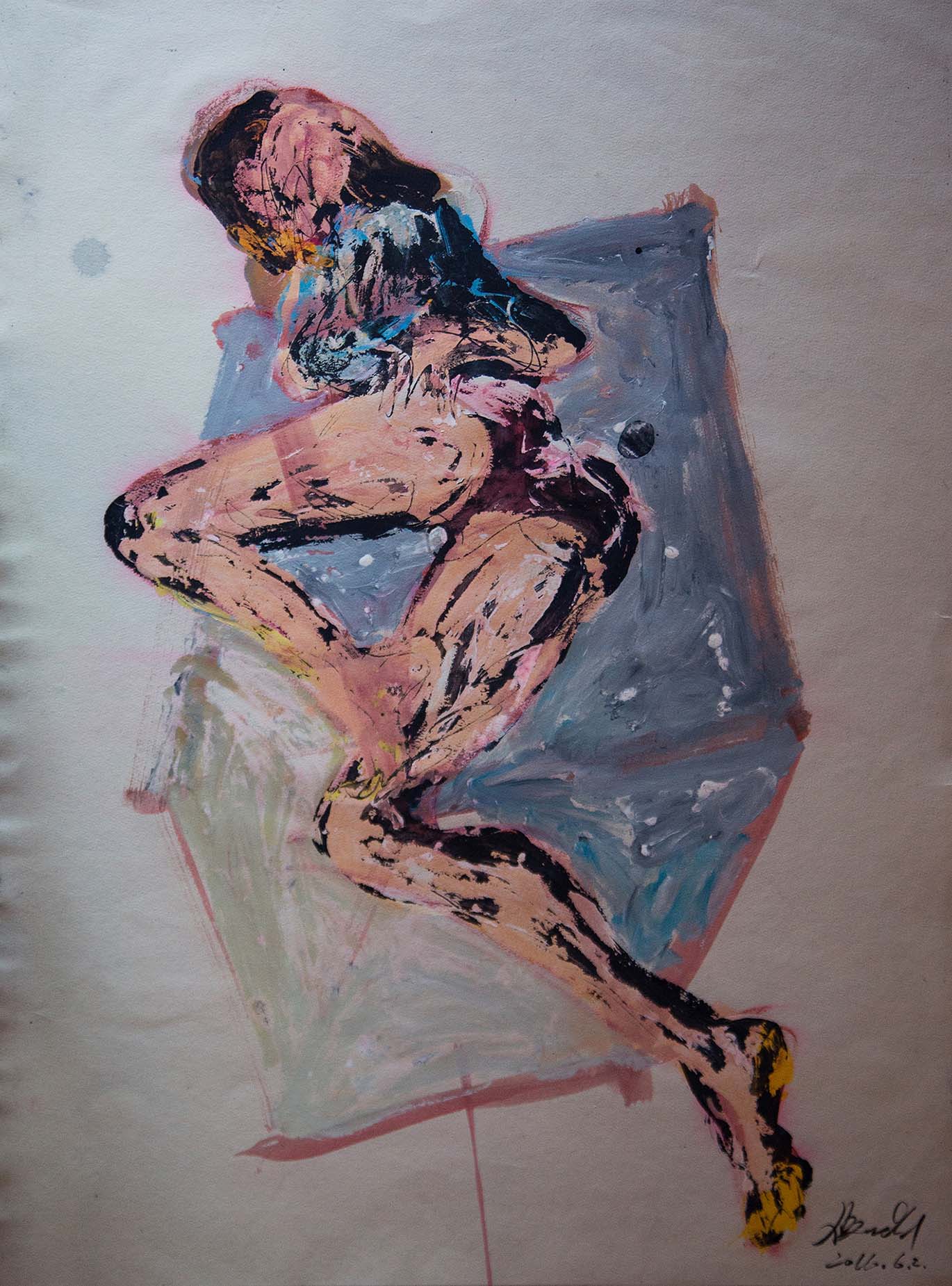 人体-2 79x53cm 纸上水彩与丙烯