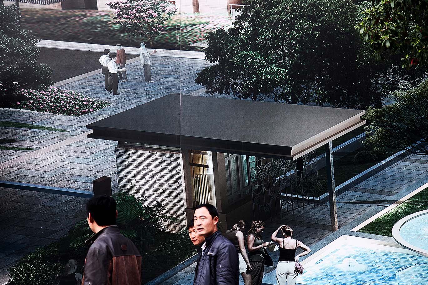 Landscape Wall-Gubei Rd,Shanghai 15：43，Mar 30th,2014.jpg