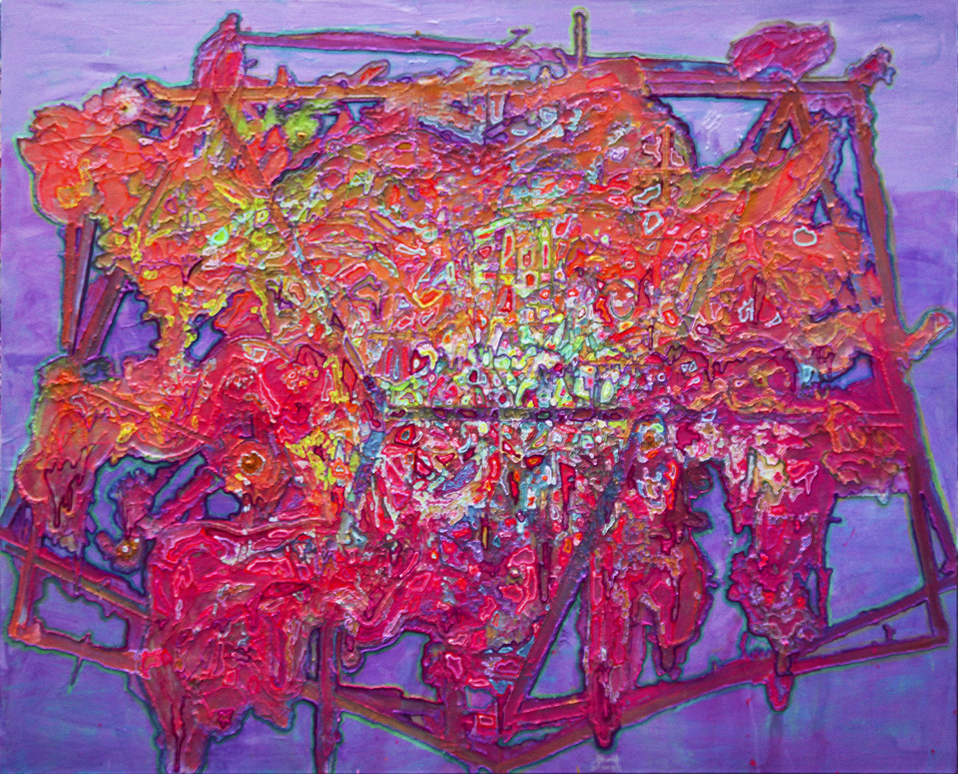 未来之痕-量子涨落 165X135cm  丙烯及3D打印材料等 画布 2024.jpg