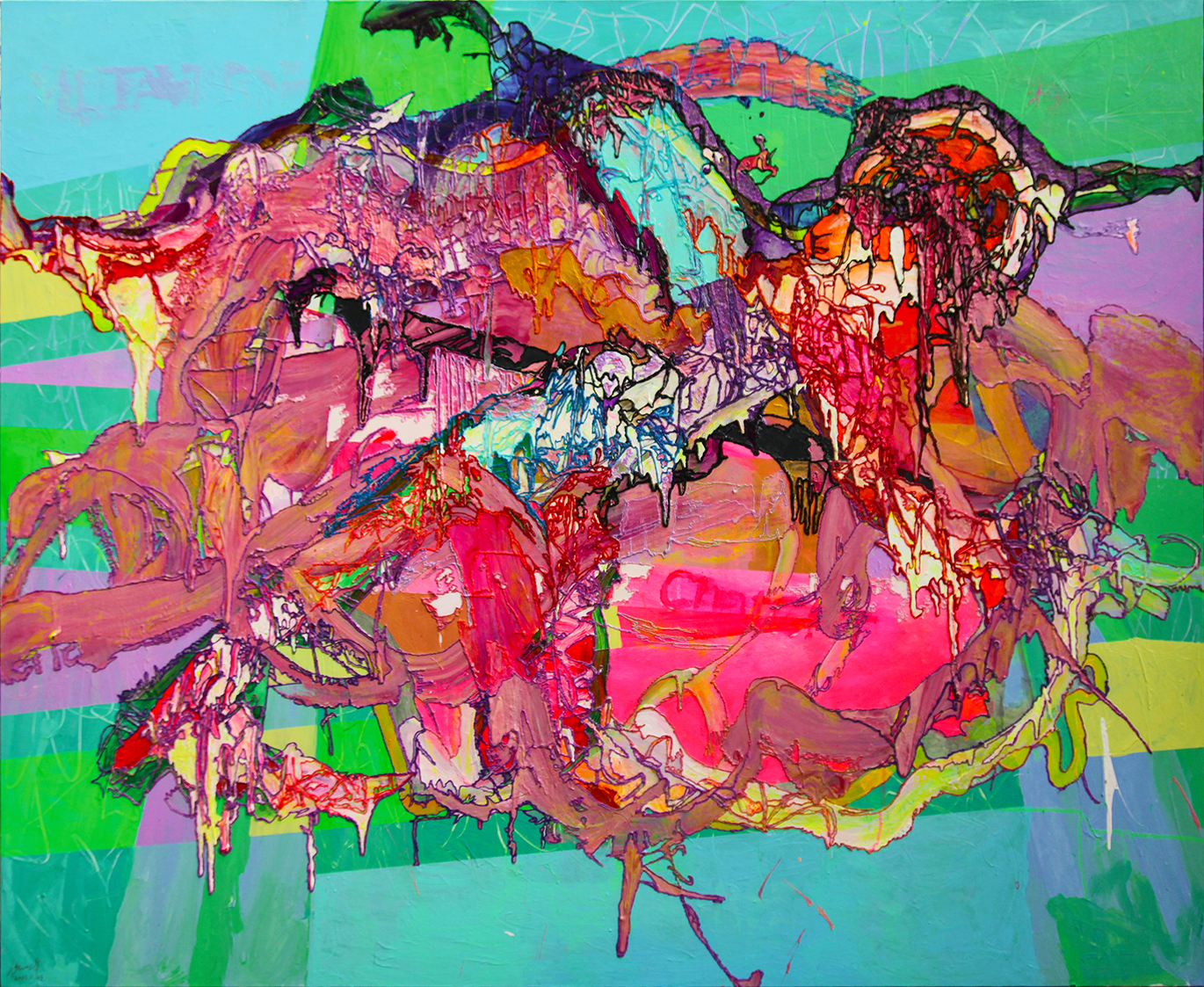 未来之痕-挣脱束缚 165x135cm 丙烯及3D打印材料等 画布165X135cm  2023.jpg