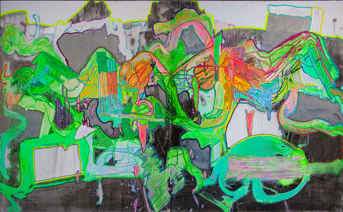 未来之痕——潜意识 165X270cm  丙烯及3D打印材料等 画布 2021.jpg