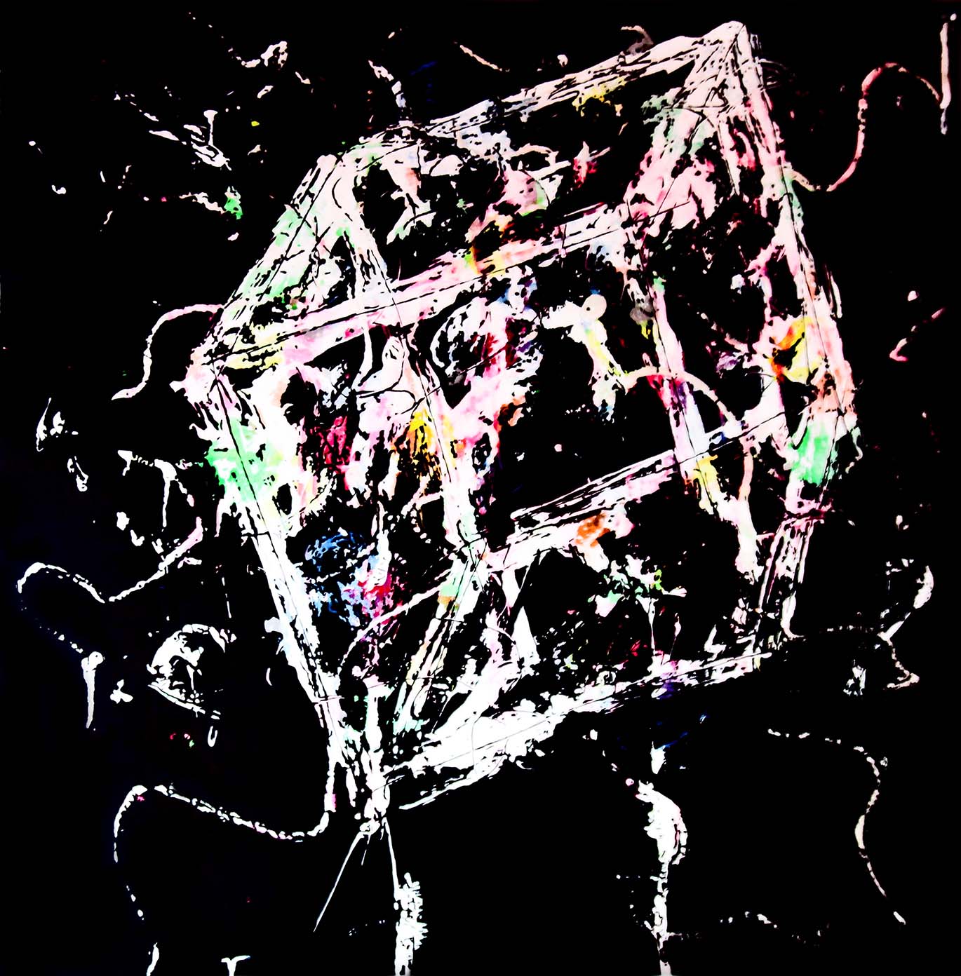 racing Series-Cube3  Arcrylic and water colour on paper 1991&2017.jpg