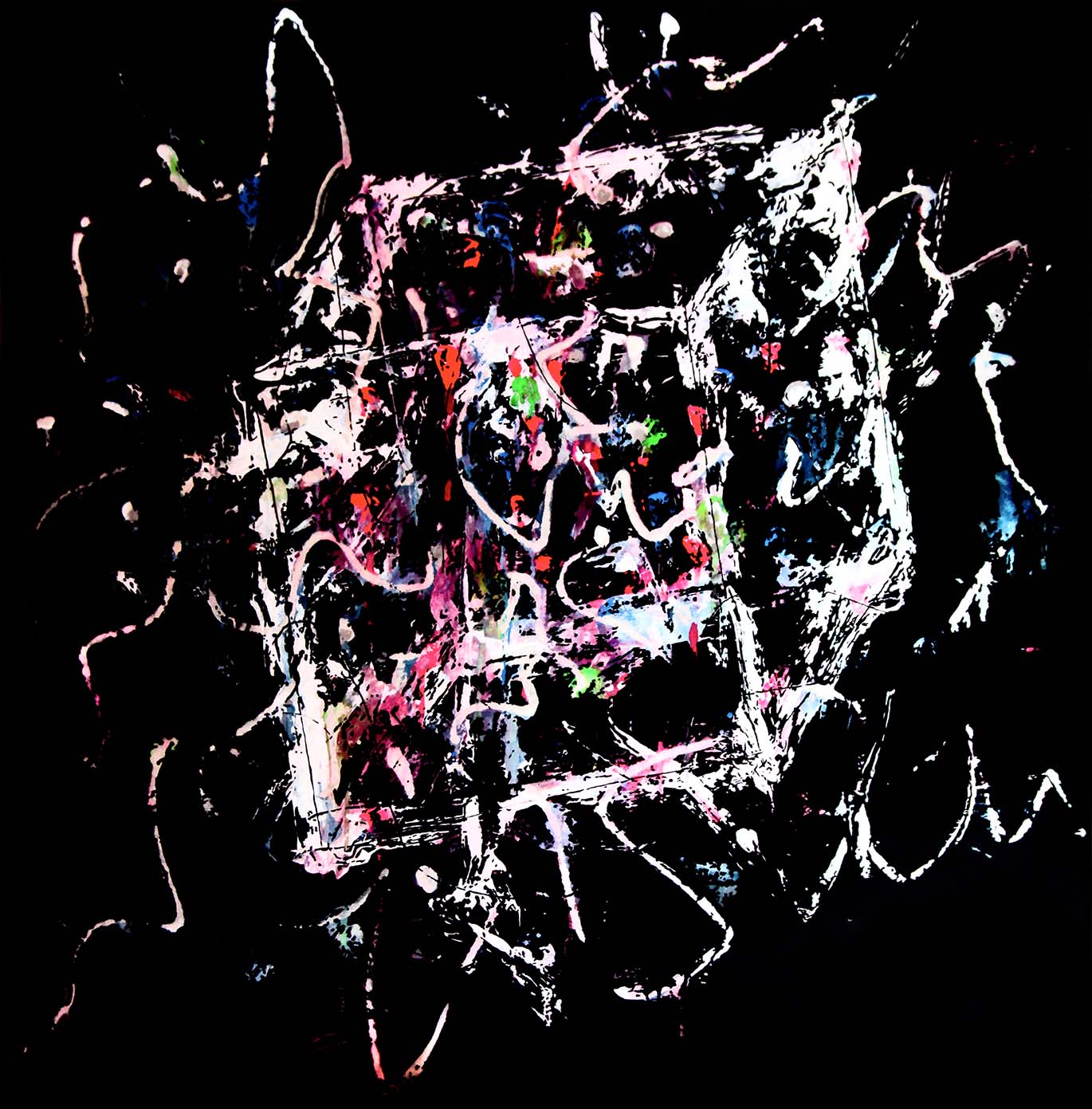Tracing Series-Cube6  Arcrylic and water colour on paper 1992&2017.jpg