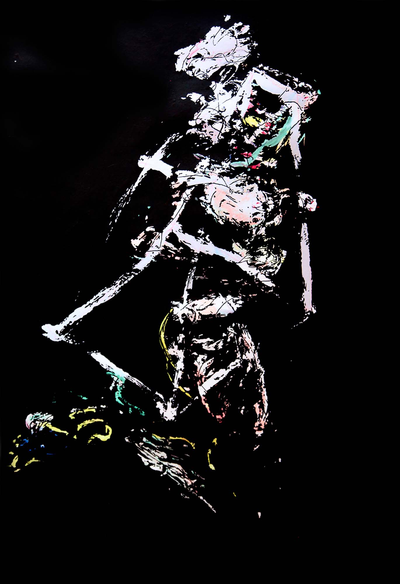 Tracing Series-Figure3  Arcrylic and water colour on paper 2017.jpg