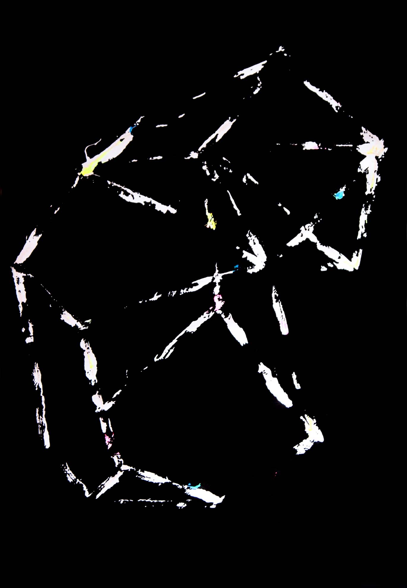 Tracing Series-The structure1  Arcrylic and water colour on paper 2017.jpg