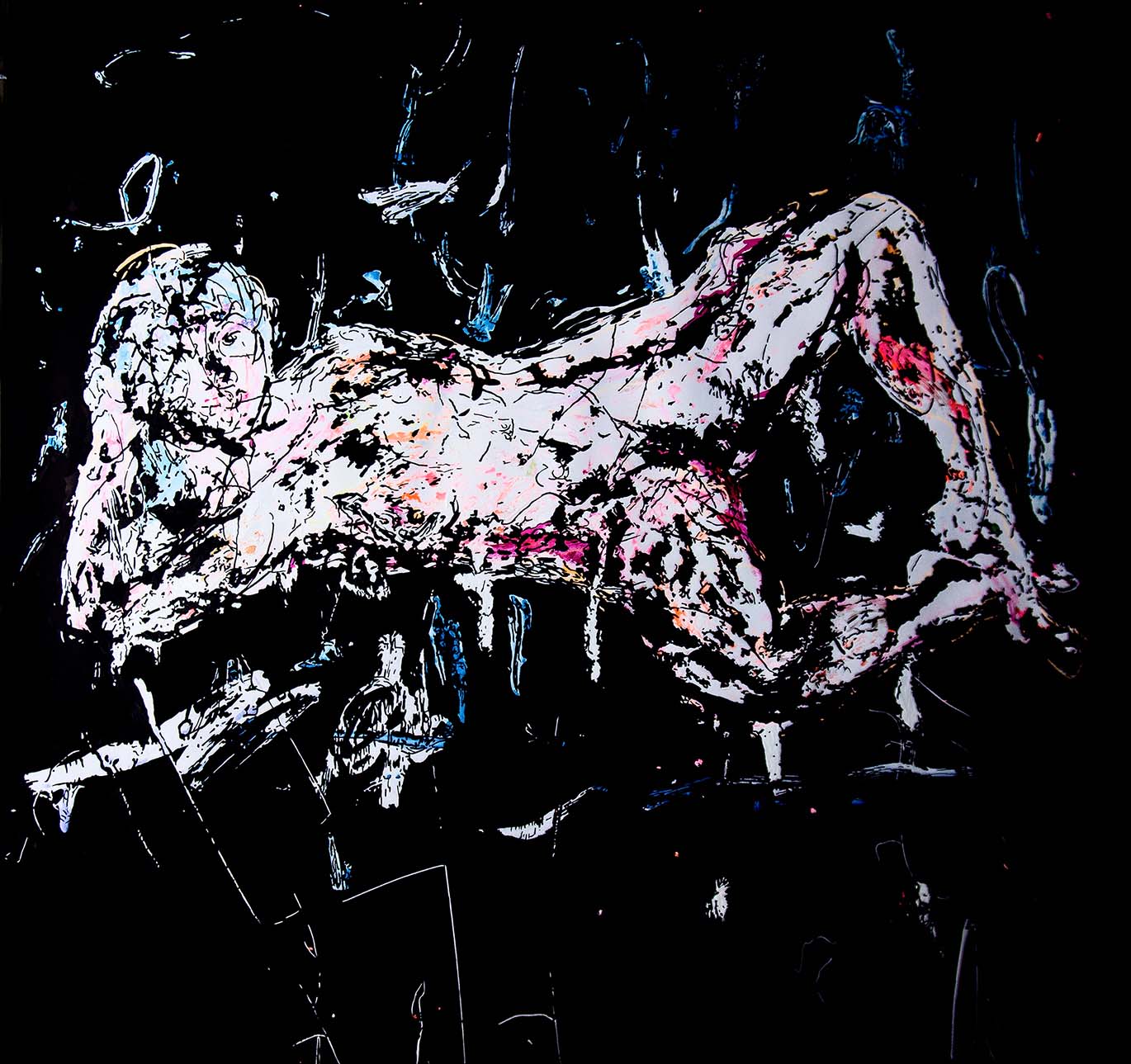 Tracing Series-Figure10  Arcrylic and water colour on paper 2018.jpg