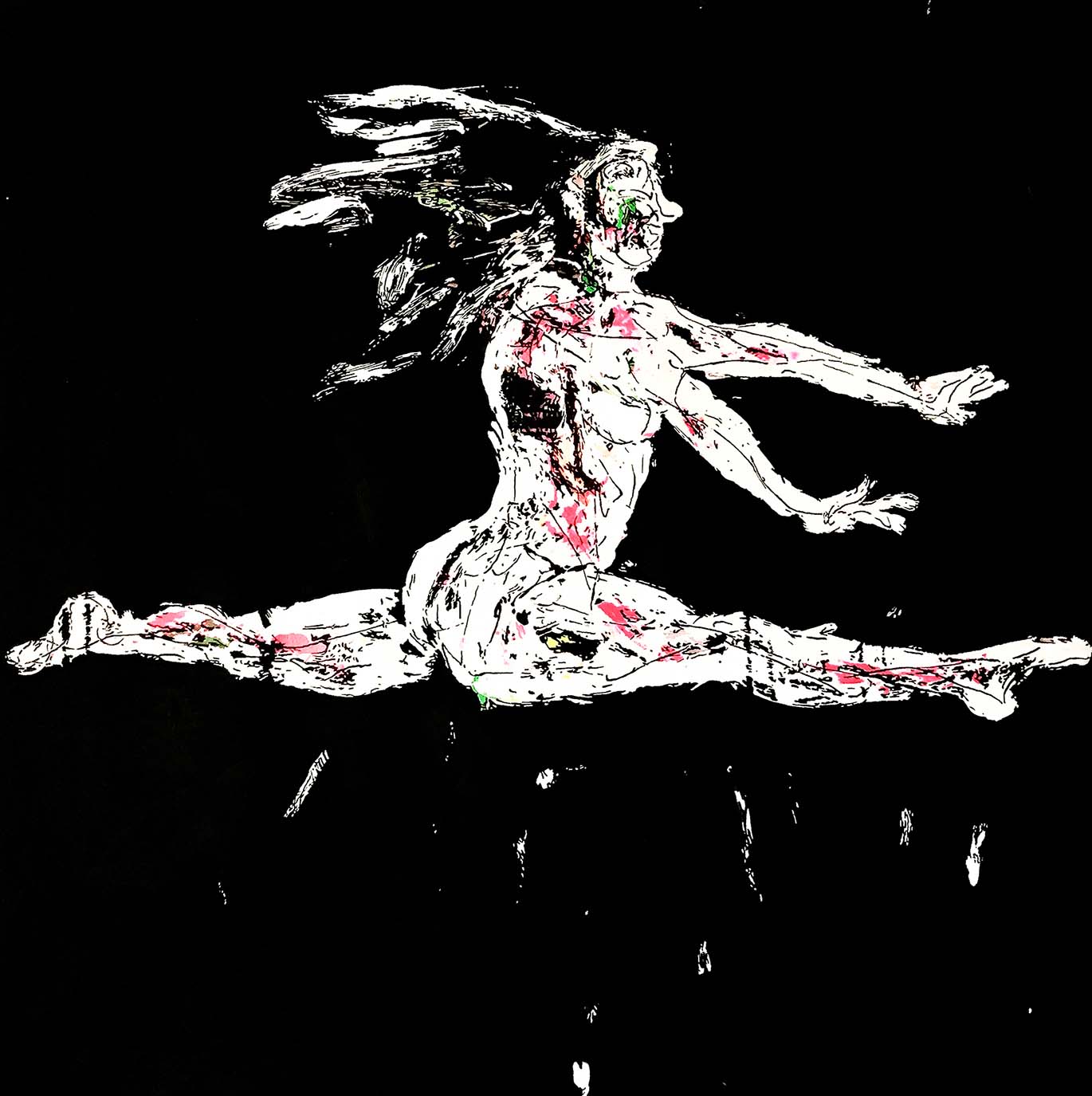 Tracing Series-Figure12  Arcrylic and water colour on paper 2018.jpg