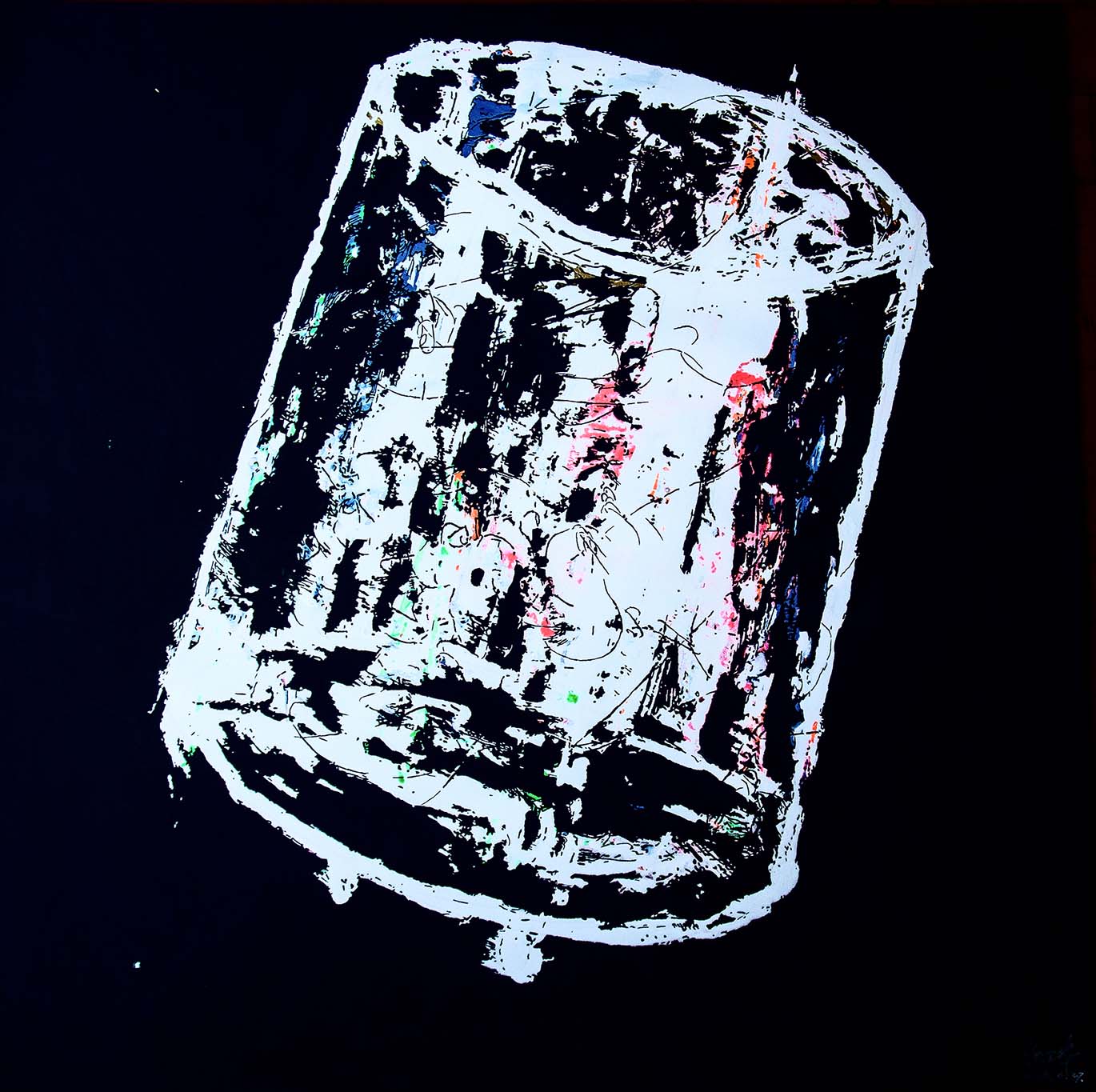 Tracing Series-Cylinder1  Arcrylic and water colour on paper 2018.jpg