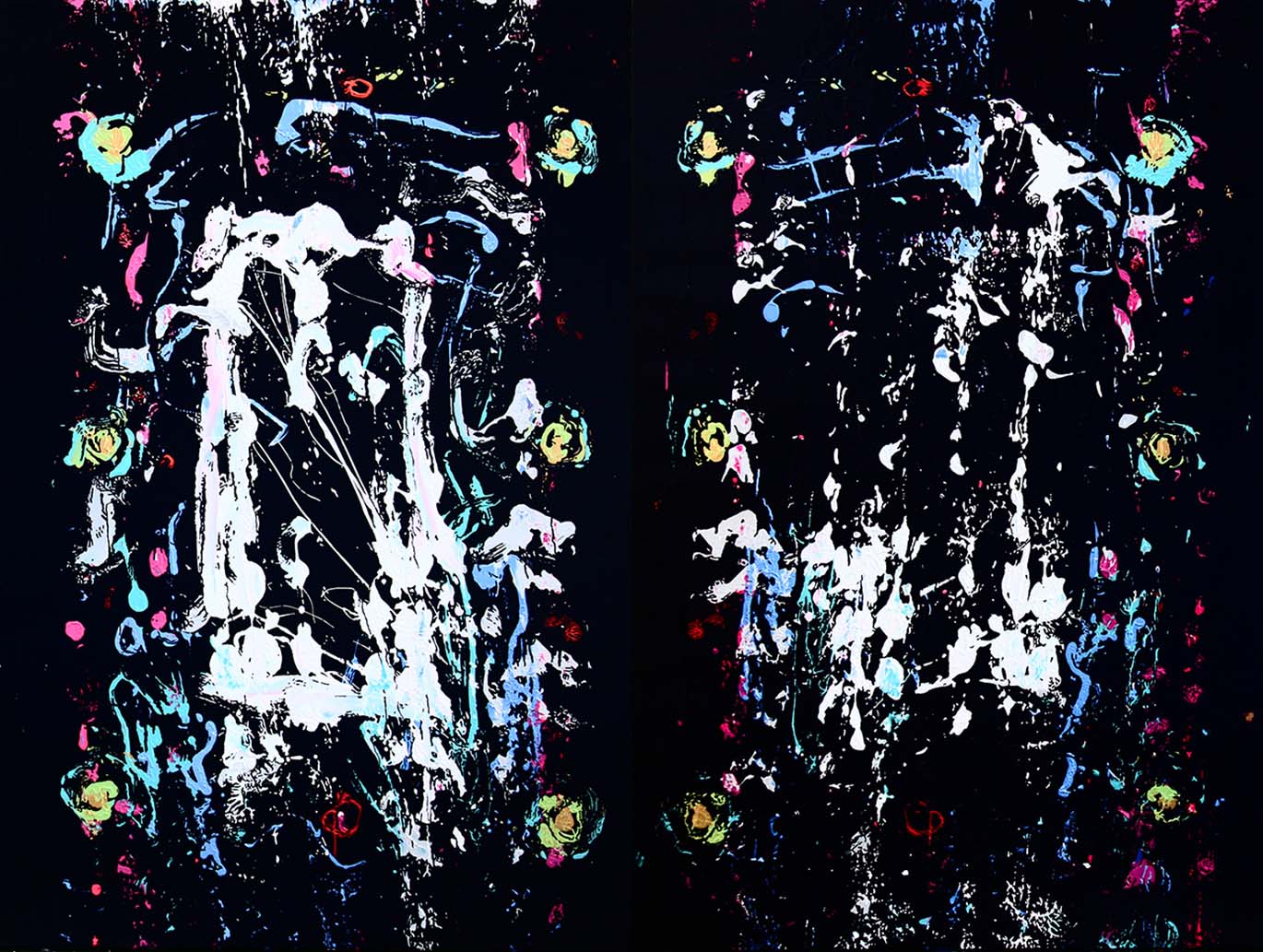 Tracing Series-Square1（Double painting） Arcrylic on canvas 2018.jpg