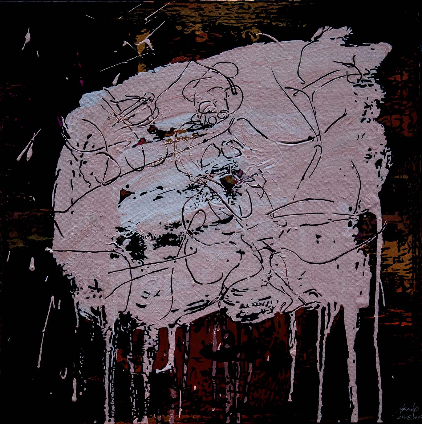 Tracing Series-Smear3  Arcrylic on canvas 2018.jpg