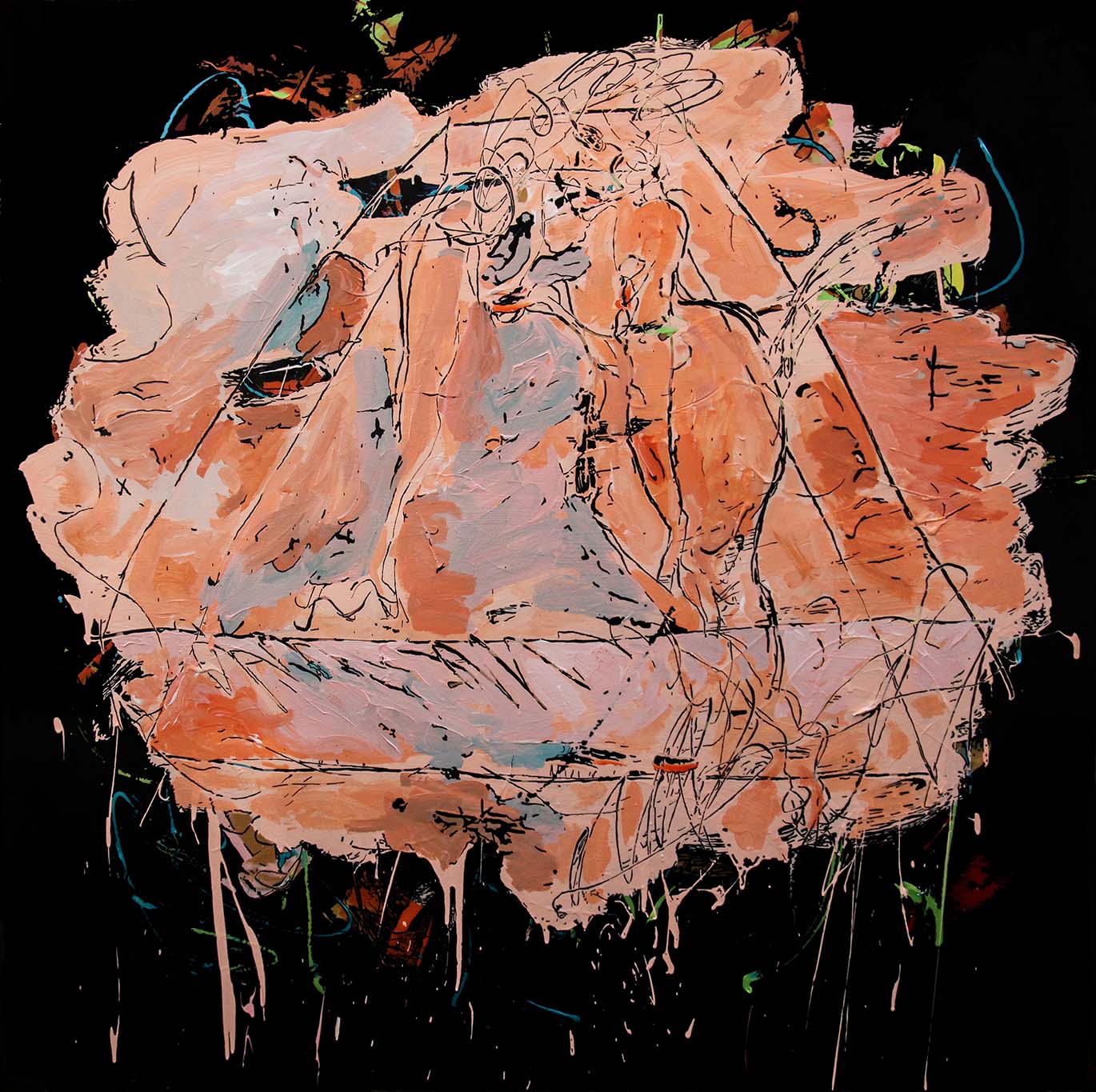 Tracing Series-Smear6  Arcrylic on canvas 2018.jpg