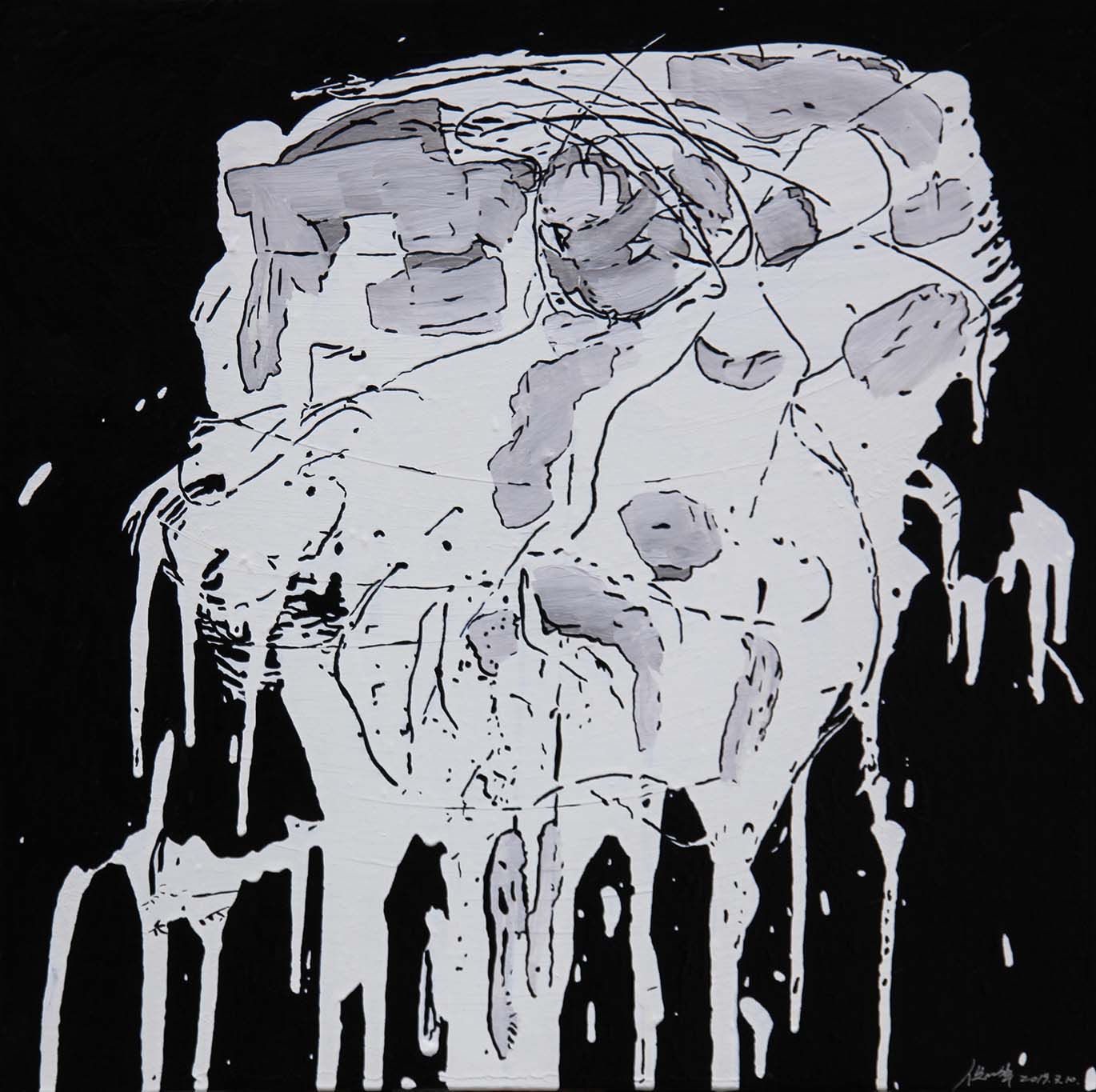 Tracing Series-Smear7  Arcrylic on canvas 2019.jpg