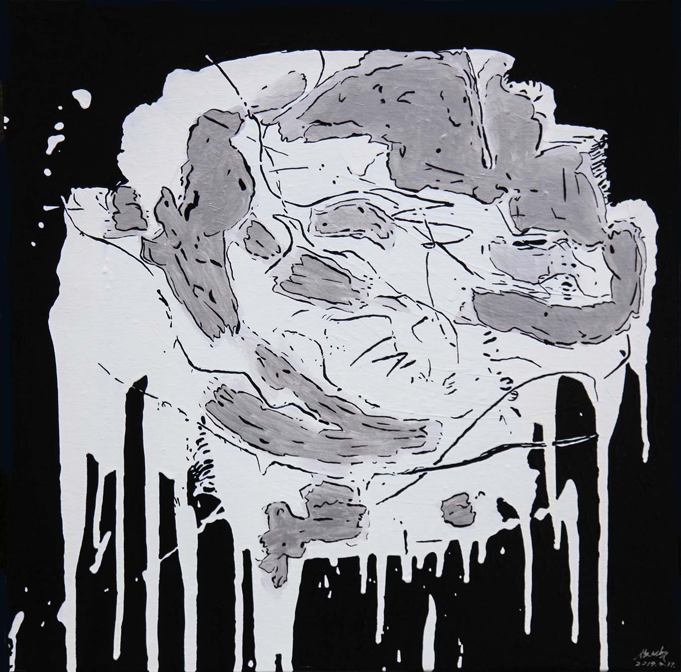 Tracing Series-Smear8  Arcrylic on canvas 2019.jpg