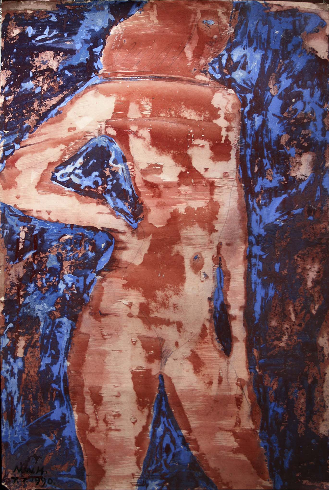 Rock paintings across time and space1- Water colour and acriylic on paper 1990.jpg