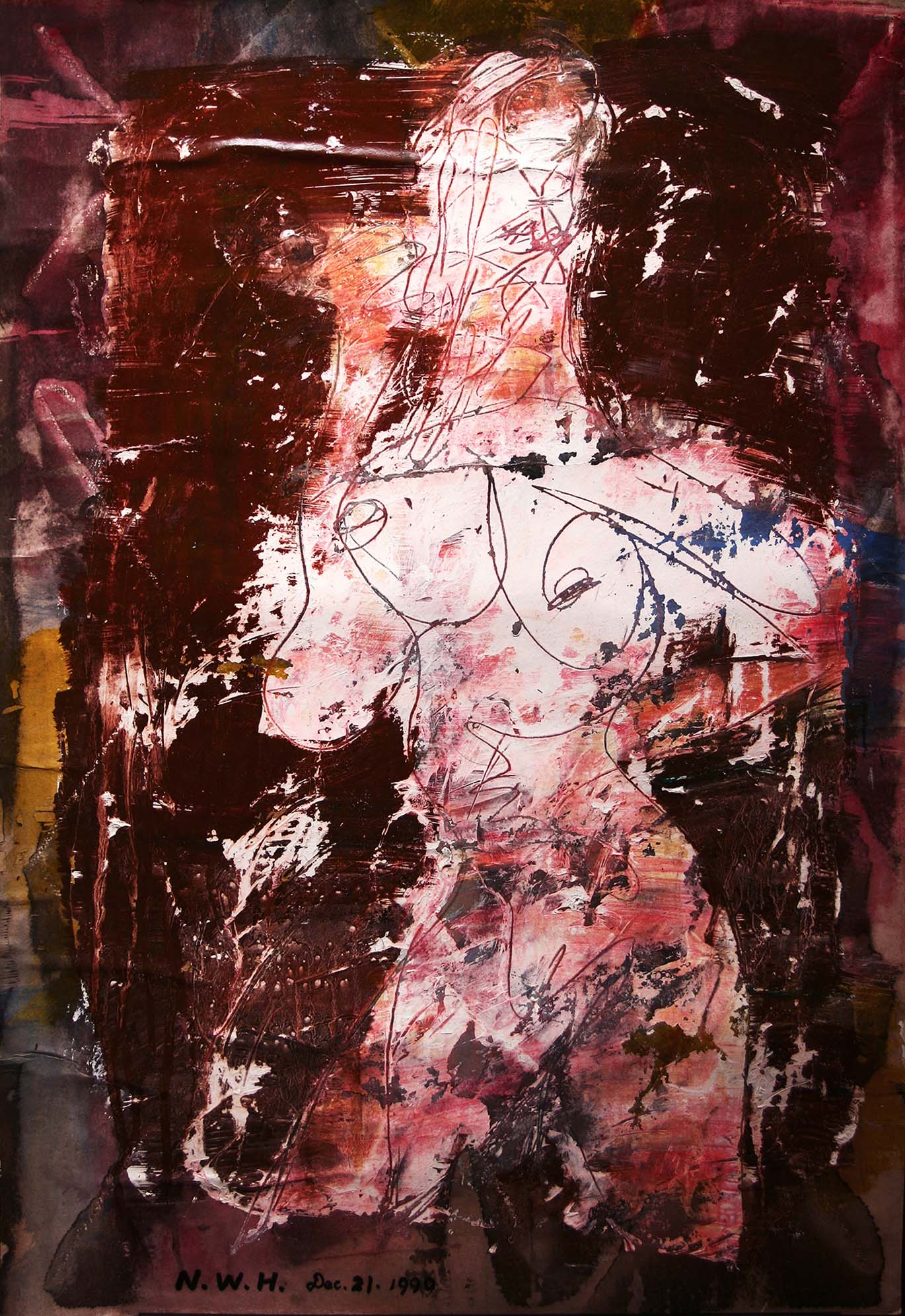 Rock paintings across time and space4- Water colour and acriylic on paper 1990.jpg