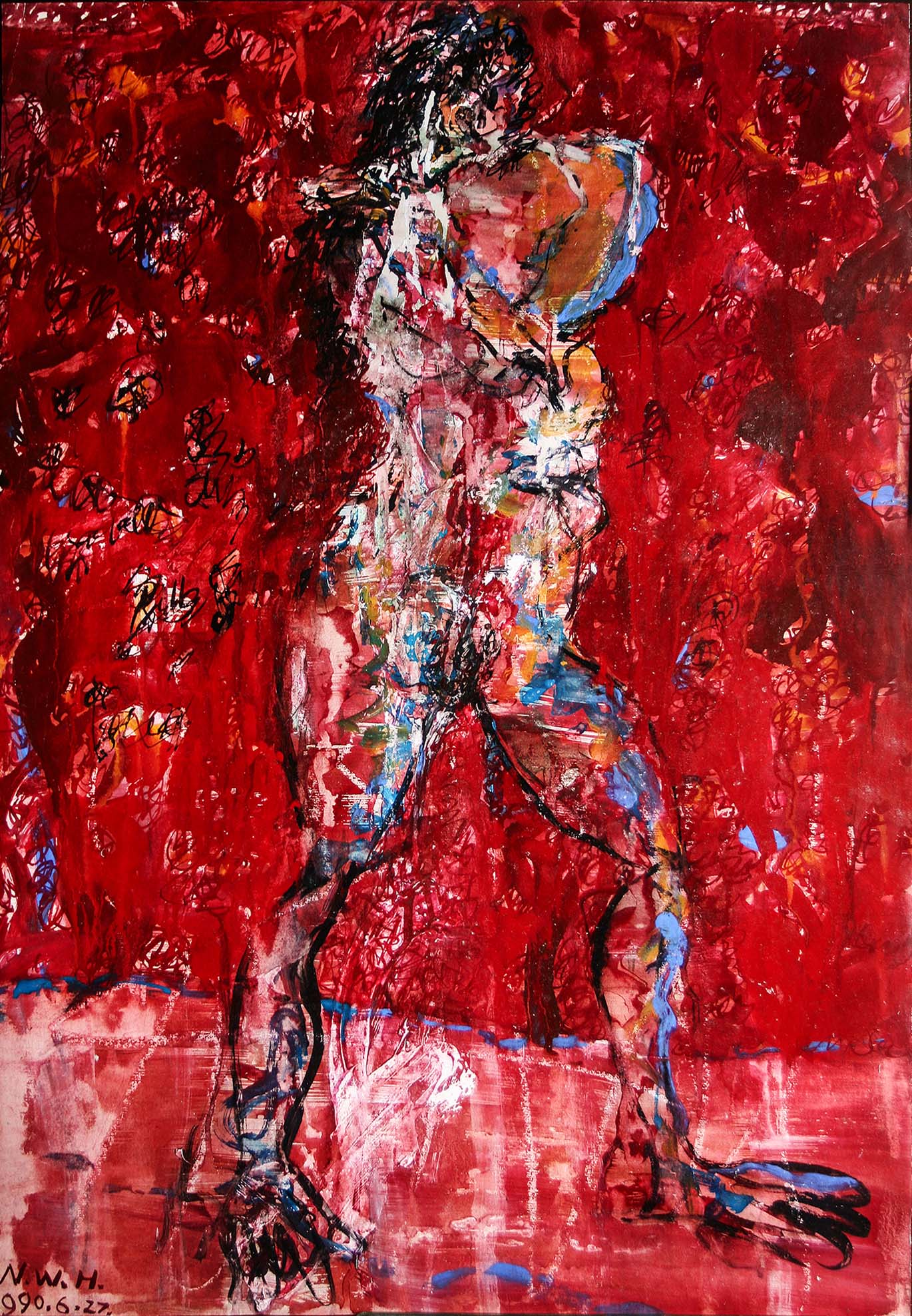 Rock paintings across time and space5- Water colour and acriylic on paper 1990.jpg