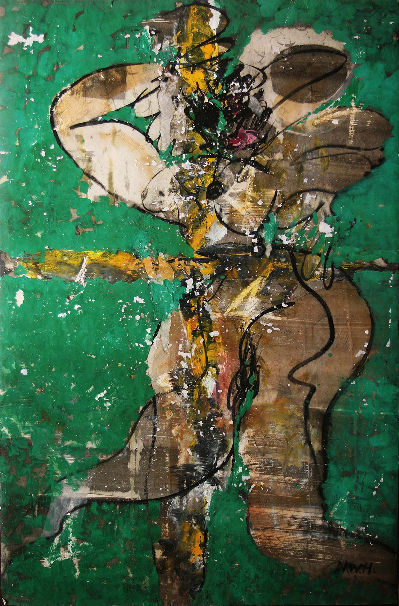 Rock paintings across time and space7- Water colour and acriylic on paper 1990.jpg