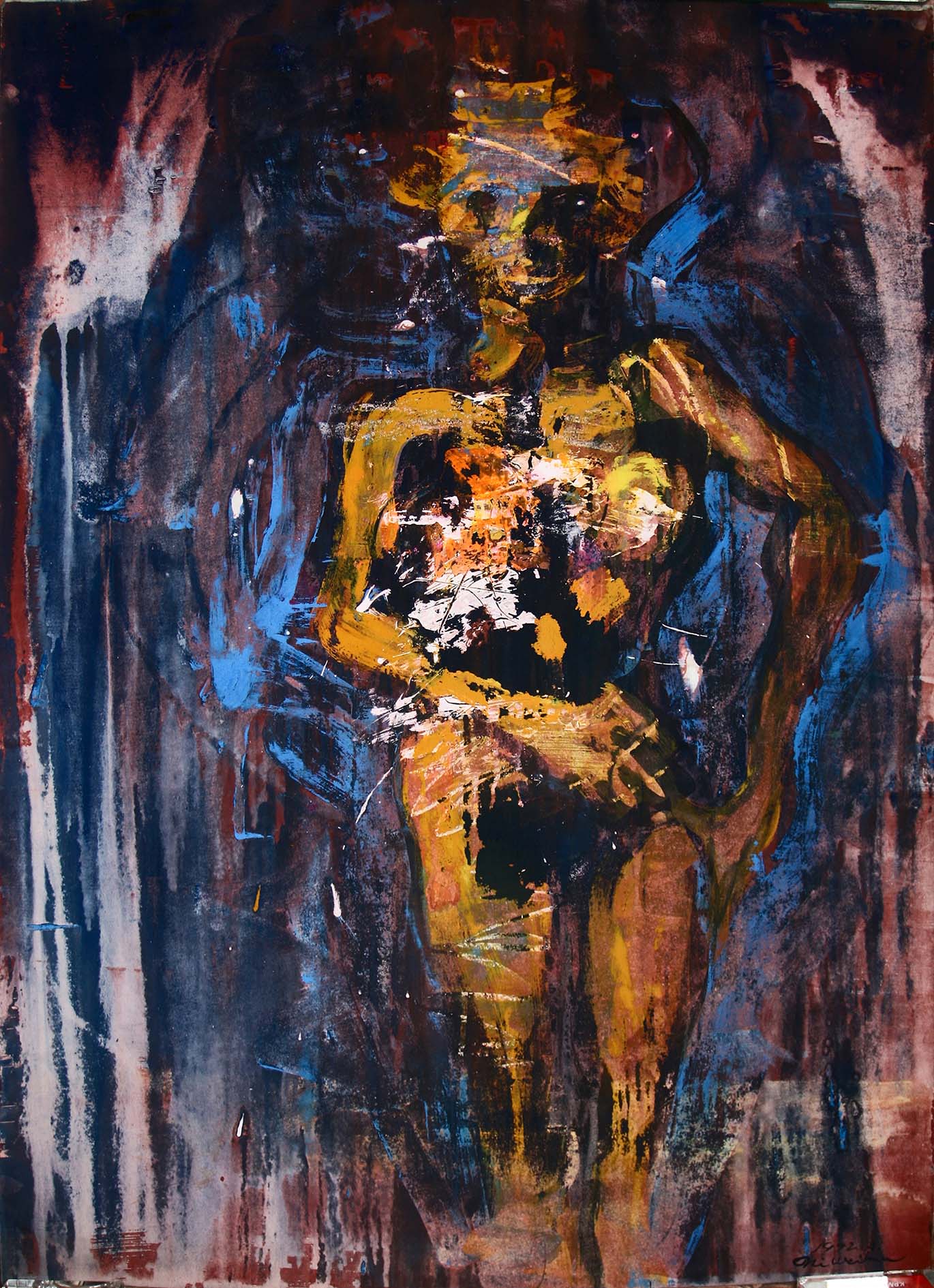 Rock paintings across time and space11- Water colour and acriylic on paper 1990.jpg