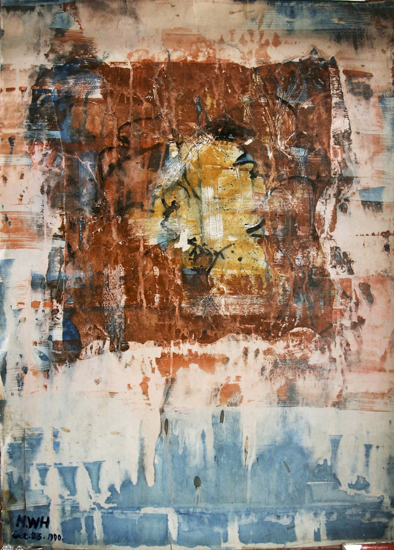 The floating trace of civilization3- Water colour and acriylic on paper 1990.jpg
