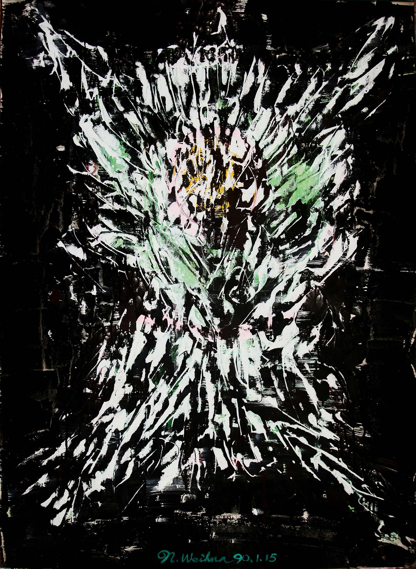 The floating trace of civilization21- Water colour and acriylic on paper 1990.jpg
