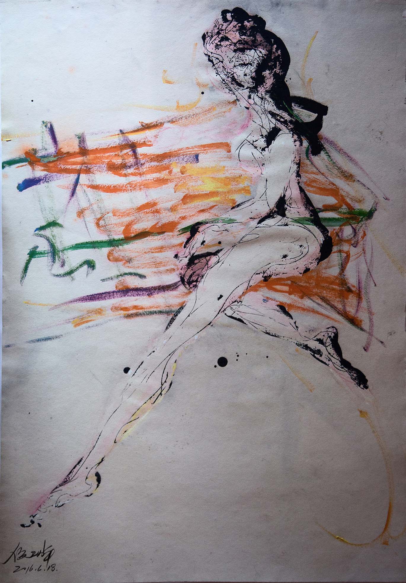 Figure8  Water colour and acriylic on paper 2016.jpg